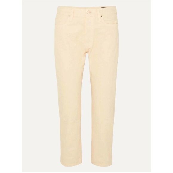 Goldsign Low Slung Straight Blonde Cigarette Cotton Neutral Jeans Midrise Sz 27 - Picture 7 of 13